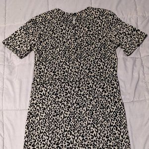 Fitted Leopard Dress with Slit